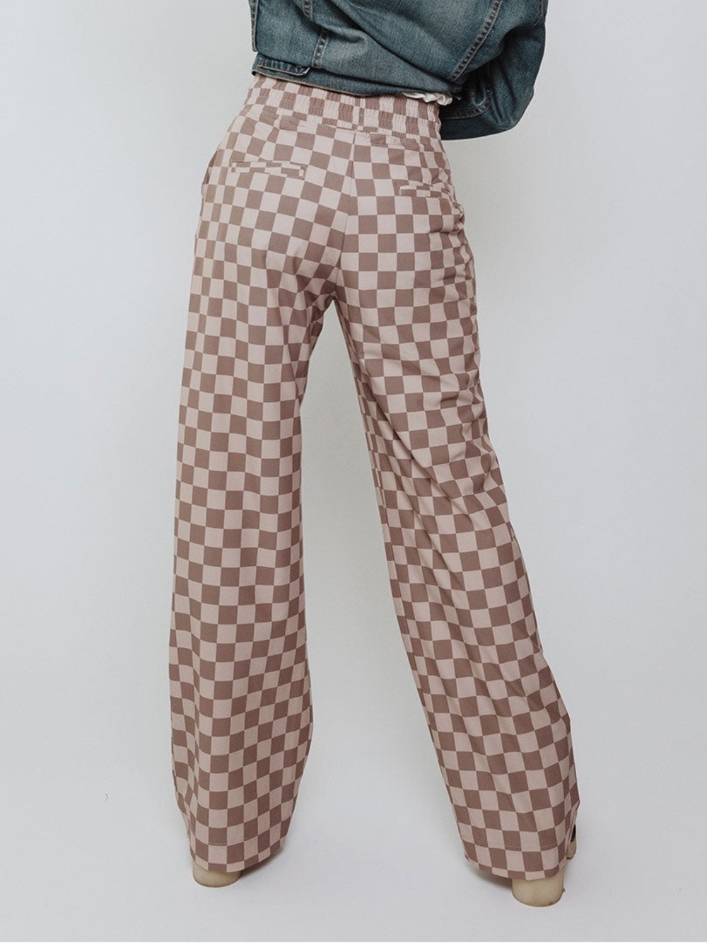 NWT Albion Audrey Brown Checkered Pants XS - Picture 3 of 13
